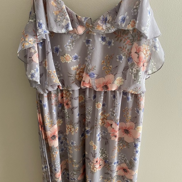 Floral Slip Ruffle Dress Maxi - Picture 5 of 8